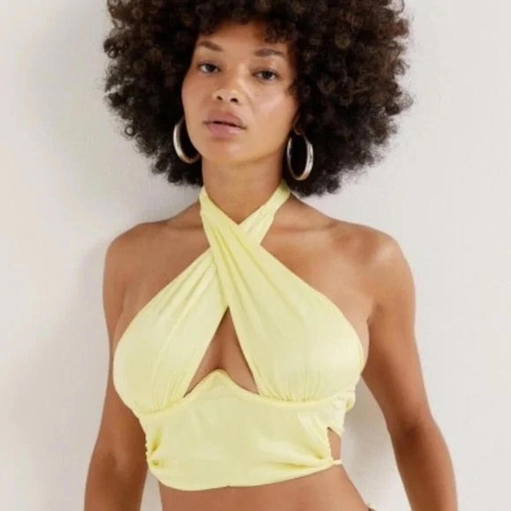 For Love and Lemons Rana Top in Yellow Size M - Picture 2 of 3